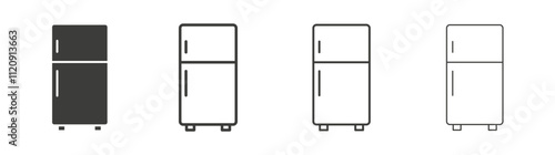 Fridge icon pack. vector illustration