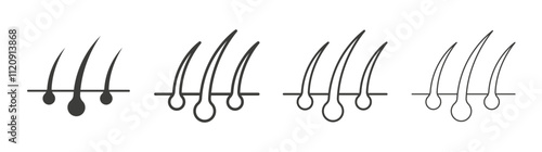 Hair icon pack. vector illustration