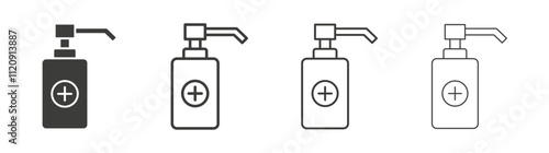 Hand sanitizer icon pack. vector illustration