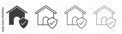 Home insurance icon pack. vector illustration