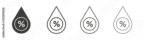 Humidity icon pack. vector illustration