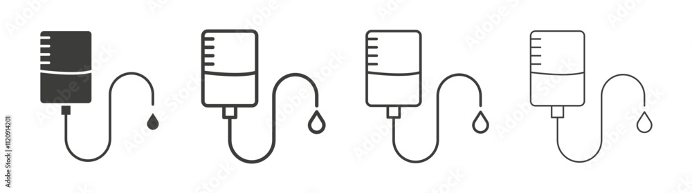 IV drip icon pack. vector illustration IV drip icon pack. vector illustration