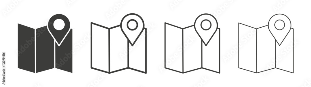 Map icon pack. vector illustration Map icon pack. vector illustration