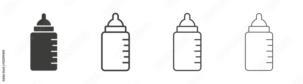 Milk bottle icon pack. vector illustration Milk bottle icon pack. vector illustration