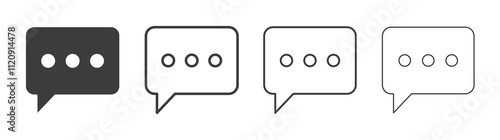 Message icon pack. vector illustration