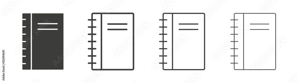 Notebook icon pack. vector illustration Notebook icon pack. vector illustration