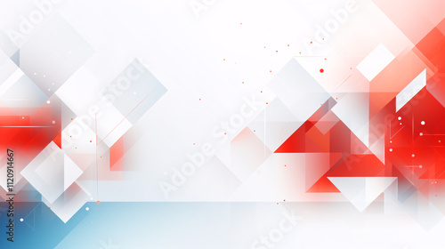 An abstract geometric shape design on a white background, creating a clean and corporate aesthetic.

 photo