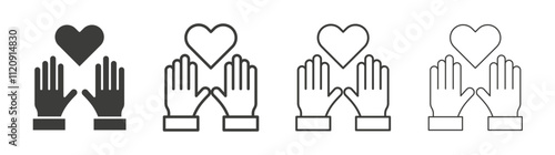 Philanthropy icon pack. vector illustration