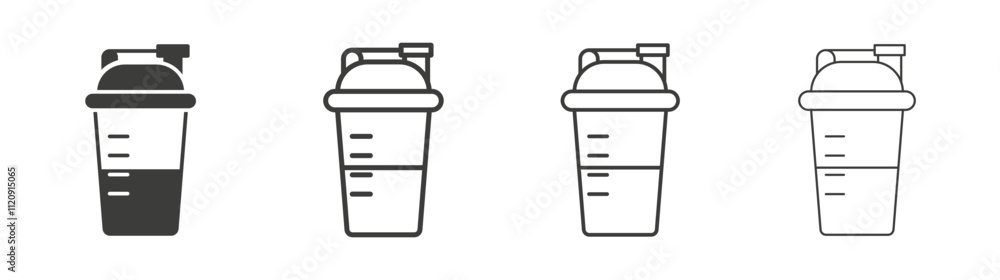 Protein shake icon pack. vector illustration Protein shake icon pack. vector illustration
