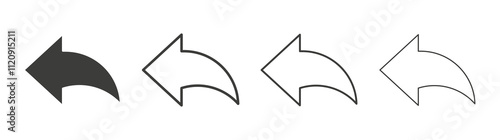 Reply icon pack. vector illustration