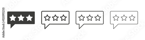 Review icon pack. vector illustration