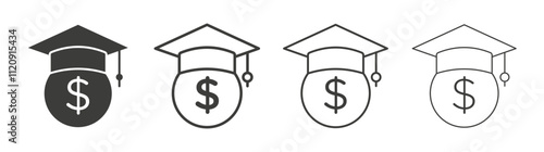 Scholarship icon pack. vector illustration