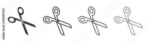 Scissors icon pack. vector illustration