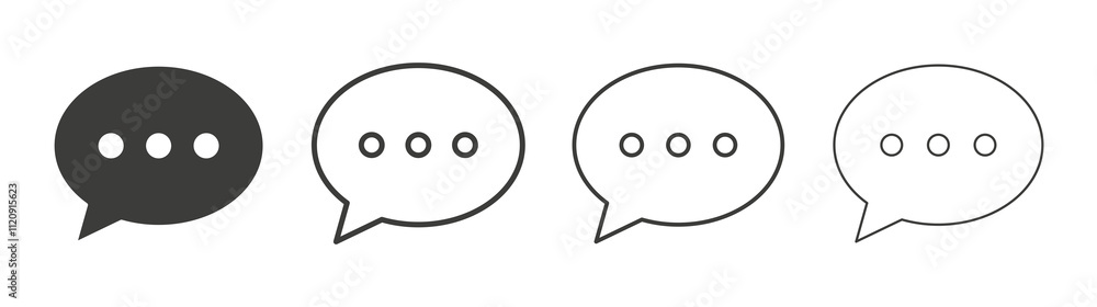 Speech bubble icon pack. vector illustration Speech bubble icon pack. vector illustration