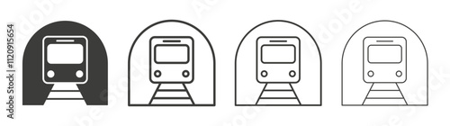 Subway icon pack. vector illustration