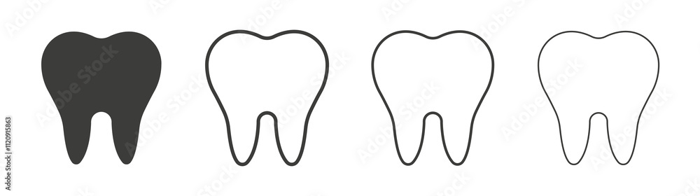 Tooth icon pack. vector illustration Tooth icon pack. vector illustration