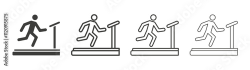 Treadmill icon pack. vector illustration