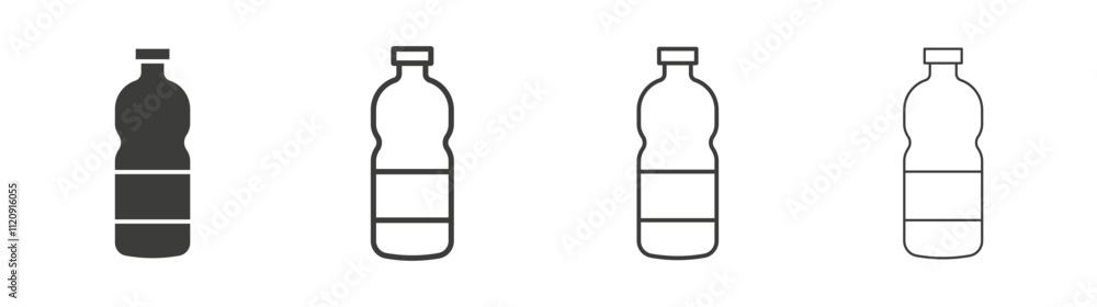 Water bottle icon pack. vector illustration Water bottle icon pack. vector illustration