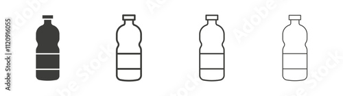 Water bottle icon pack. vector illustration