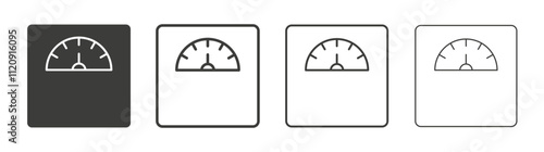 Weight scale icon pack. vector illustration