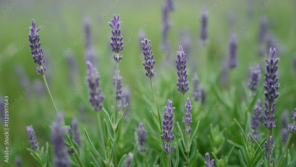 Close-Up of Delicate Lavender Flowers in a Meadow Close-Up of Delicate Lavender Flowers in a Meadow