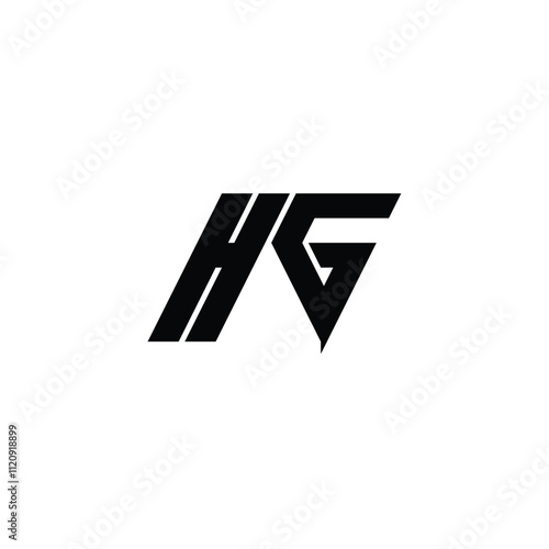 Free Download HG monogram logo design letter text name symbol monochrome logotype alphabet character simple logo - GFXLoad