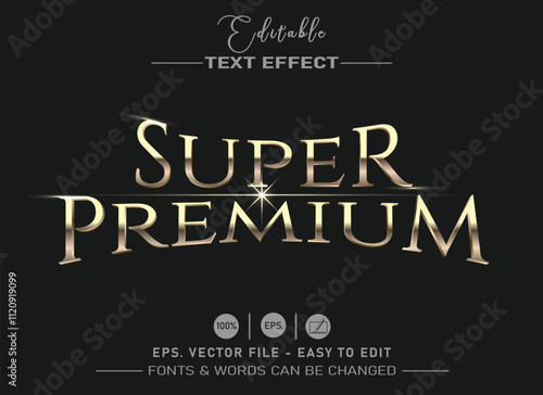 Luxury gold super premium editable text effect elegant style