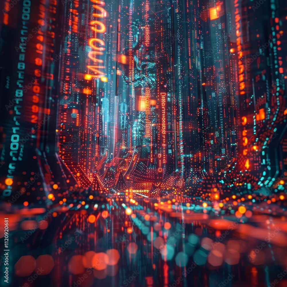 Futuristic Digital Cityscape Abstract Technology Background Futuristic Digital Cityscape Abstract Technology Background