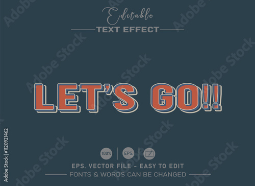 Vintage retro editable text effect