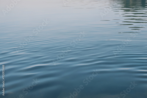 A Soft Layer Floating on Pastel Blue Water, Dreamy Texture