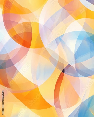 Abstract composition of soft colors and shapes creating a harmonious design.