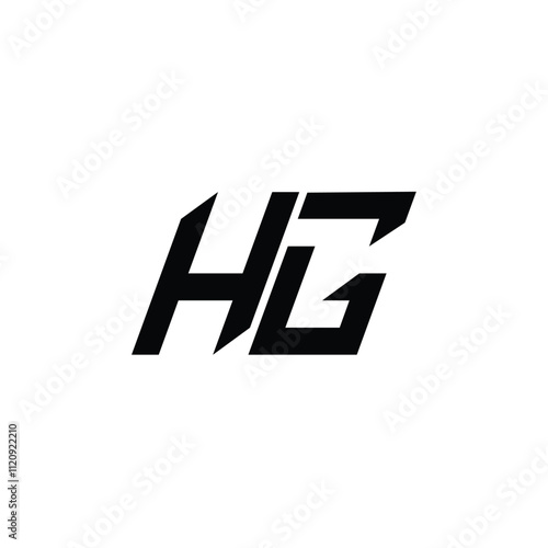 HG monogram logo design letter text name symbol monochrome logotype alphabet character simple logo photo