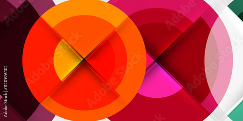 Target circle geometric abstract shapes. Vector Illustration For Wallpaper, Banner, Background, Card, Book Illustration, landing page