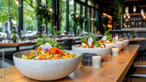 Wallpaper Mural Delicious Restaurant Salad Bowls Fresh Food Healthy Eating Torontodigital.ca