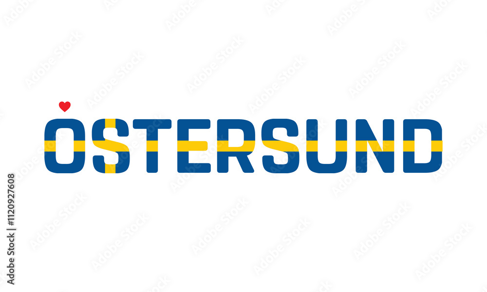I Love Ostersund, Typographic Design of I Love Ostersund with a flag of Sweden on a white background, Ostersund city of Sweden with heart, Ostersund, I love Sweden I Love Ostersund, Typographic Design of I Love Ostersund with a flag of Sweden on a white background, Ostersund city of Sweden with heart, Ostersund, I love Sweden