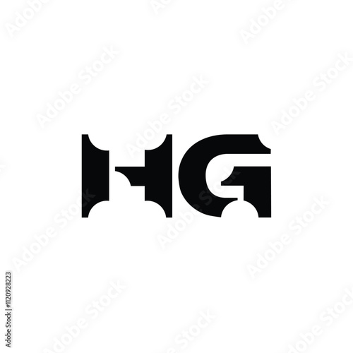 Free Download HG monogram logo design letter text name symbol monochrome logotype alphabet character simple logo - GFXLoad