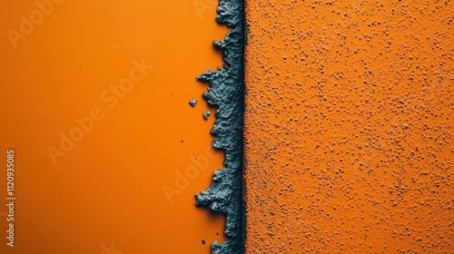 Closeup of the anticorrosion coating on a ship s hull, engineered to withstand saltwater and harsh ocean conditions photo