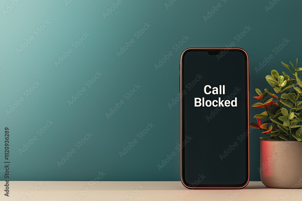 spam call block technology Smartphone displaying spam call block technology Smartphone displaying