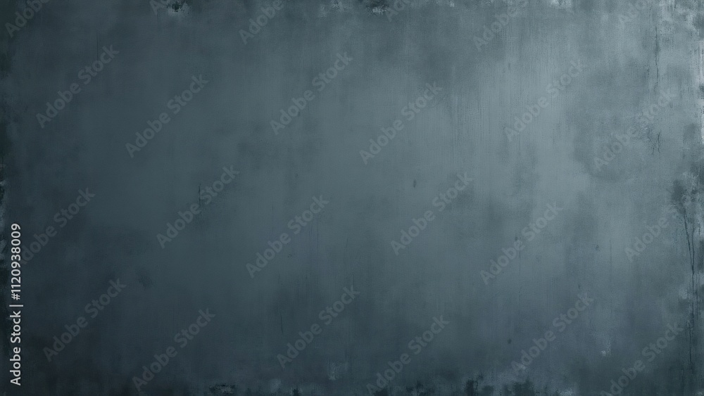 Fototapeta premium Dark Grayish-Blue Grunge Texture, Muted Gray Roughly Painted Wall Background