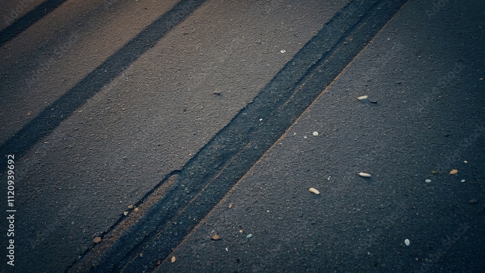 Fototapeta premium High-Resolution Aerial View of Asphalt Road Texture with Tire Tracks