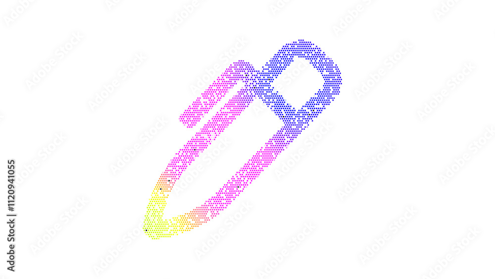 Icon pen is made up of LED square shapes. There are bright diodes and there are black dead diodes Icon pen is made up of LED square shapes. There are bright diodes and there are black dead diodes