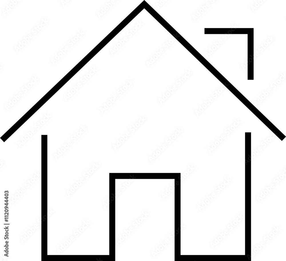 Web home icon for websites and apps. Simple house symbol .real estate sign. Main page pictogram in thin line, outline and stroke style. line illustration. Web home icon for websites and apps. Simple house symbol .real estate sign. Main page pictogram in thin line, outline and stroke style. line illustration.