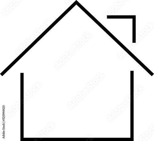 Web home icon  for websites and apps. Simple house symbol .real estate sign. Main page pictogram in thin line, outline and stroke style. line illustration.