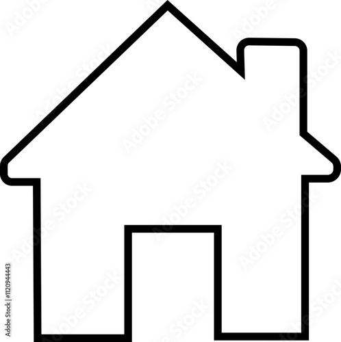 Web home icon  for websites and apps. Simple house symbol .real estate sign. Main page pictogram in thin line, outline and stroke style. line illustration.