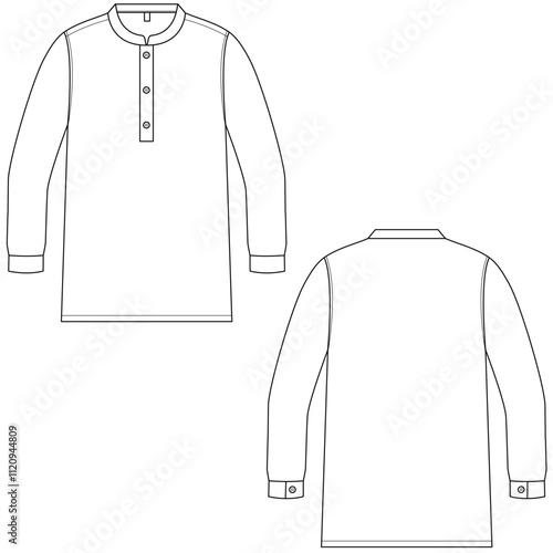 Casual thawb muslim wear mockup design. Middle East Arab Muslim Men 