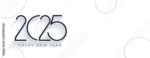 simple 2025 new year festive white wallpaper design