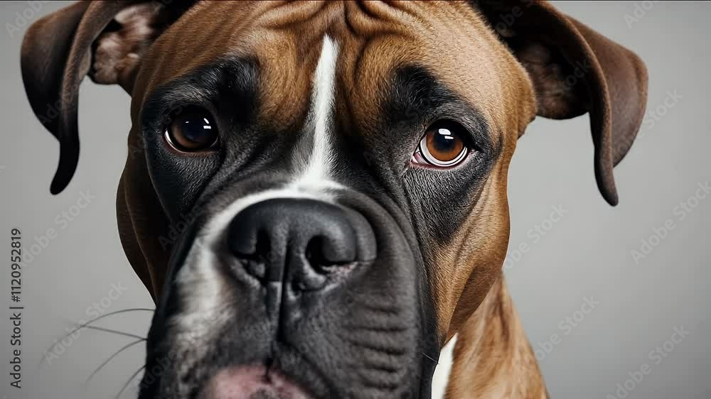 boxer video dog front white pet breed domestic brown pedigreed animal purebred studio canino mammal pedigree sitting boxer video dog front white pet breed domestic brown pedigreed animal purebred studio canino mammal pedigree sitting