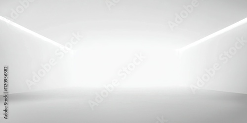 Blank white studio background with soft lighting, ready for a photoshoot