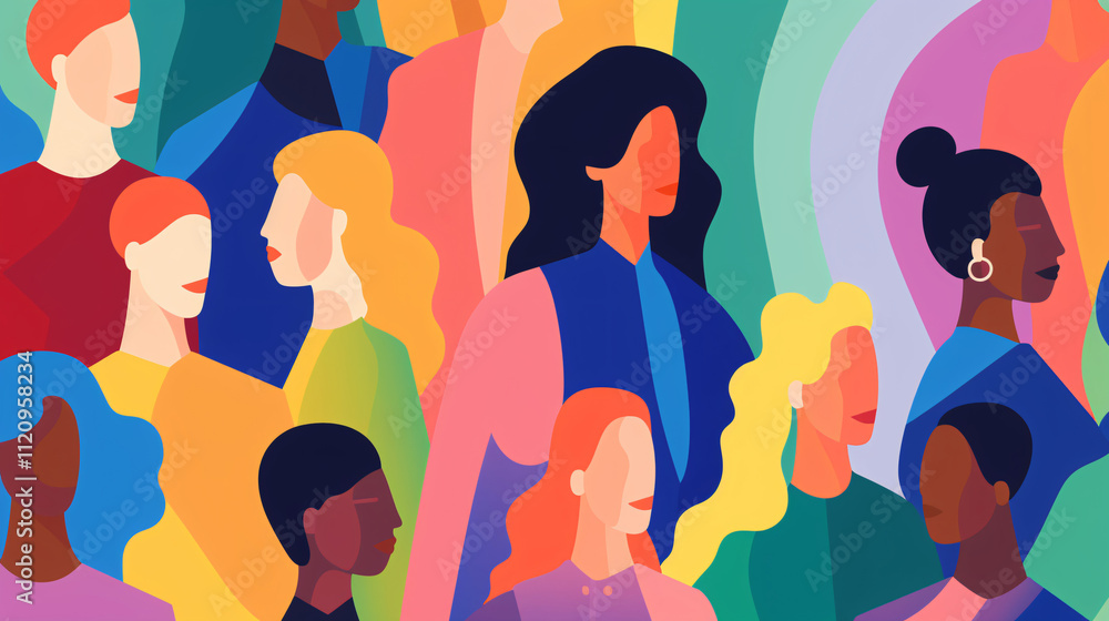 A diversity illustration concept showing a group of people representing various cultures, backgrounds, and identities.
A diversity illustration concept showing a group of people representing various cultures, backgrounds, and identities.