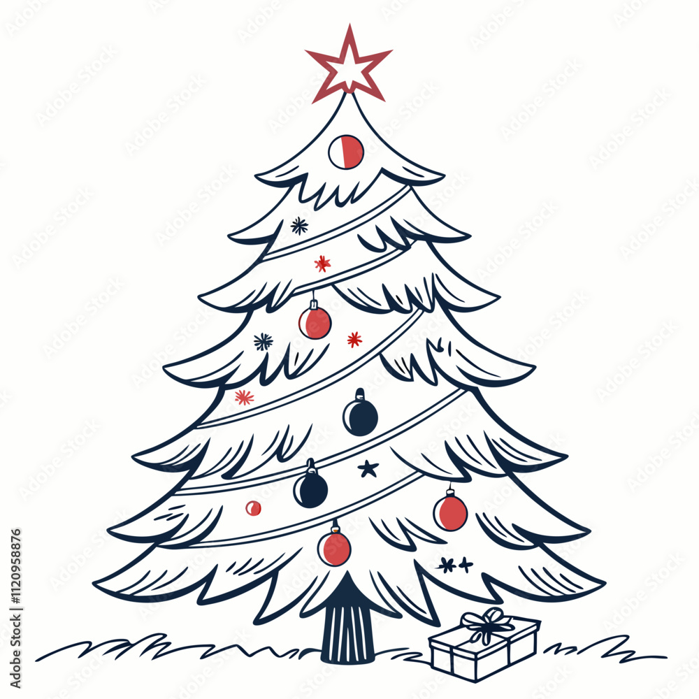 illustration of a Christmas tree illustration of a Christmas tree